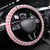 Lederhosen Oktoberfest Steering Wheel Cover Pink Edelweiss Floral Polka Dots - Wonder Print Shop