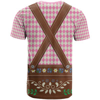 Lederhosen Oktoberfest T Shirt Pink Edelweiss Floral Polka Dots - Wonder Print Shop