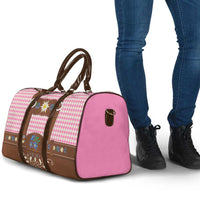Lederhosen Oktoberfest Travel Bag Pink Edelweiss Floral Polka Dots - Wonder Print Shop