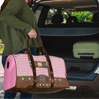 Lederhosen Oktoberfest Travel Bag Pink Edelweiss Floral Polka Dots - Wonder Print Shop