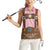 Lederhosen Oktoberfest Women Sleeveless Polo Shirt Pink Edelweiss Floral Polka Dots - Wonder Print Shop