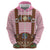 Lederhosen Oktoberfest Zip Hoodie Pink Edelweiss Floral Polka Dots - Wonder Print Shop