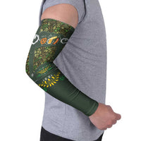 Lederhosen Oktoberfest Arm Sleeves Hops And Malt Pattern - Wonder Print Shop