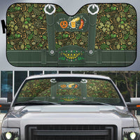 Lederhosen Oktoberfest Auto Sun Shade Hops And Malt Pattern - Wonder Print Shop