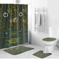 Lederhosen Oktoberfest Bathroom Set Hops And Malt Pattern - Wonder Print Shop