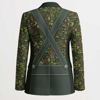 Lederhosen Oktoberfest Blazer Hops And Malt Pattern - Wonder Print Shop