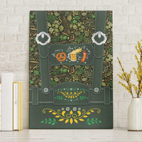 Lederhosen Oktoberfest Canvas Wall Art Hops And Malt Pattern - Wonder Print Shop