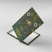 Lederhosen Oktoberfest Canvas Wall Art Hops And Malt Pattern - Wonder Print Shop