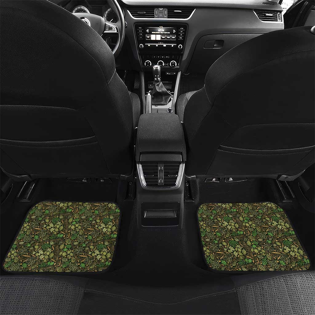 Lederhosen Oktoberfest Car Mats Hops And Malt Pattern - Wonder Print Shop