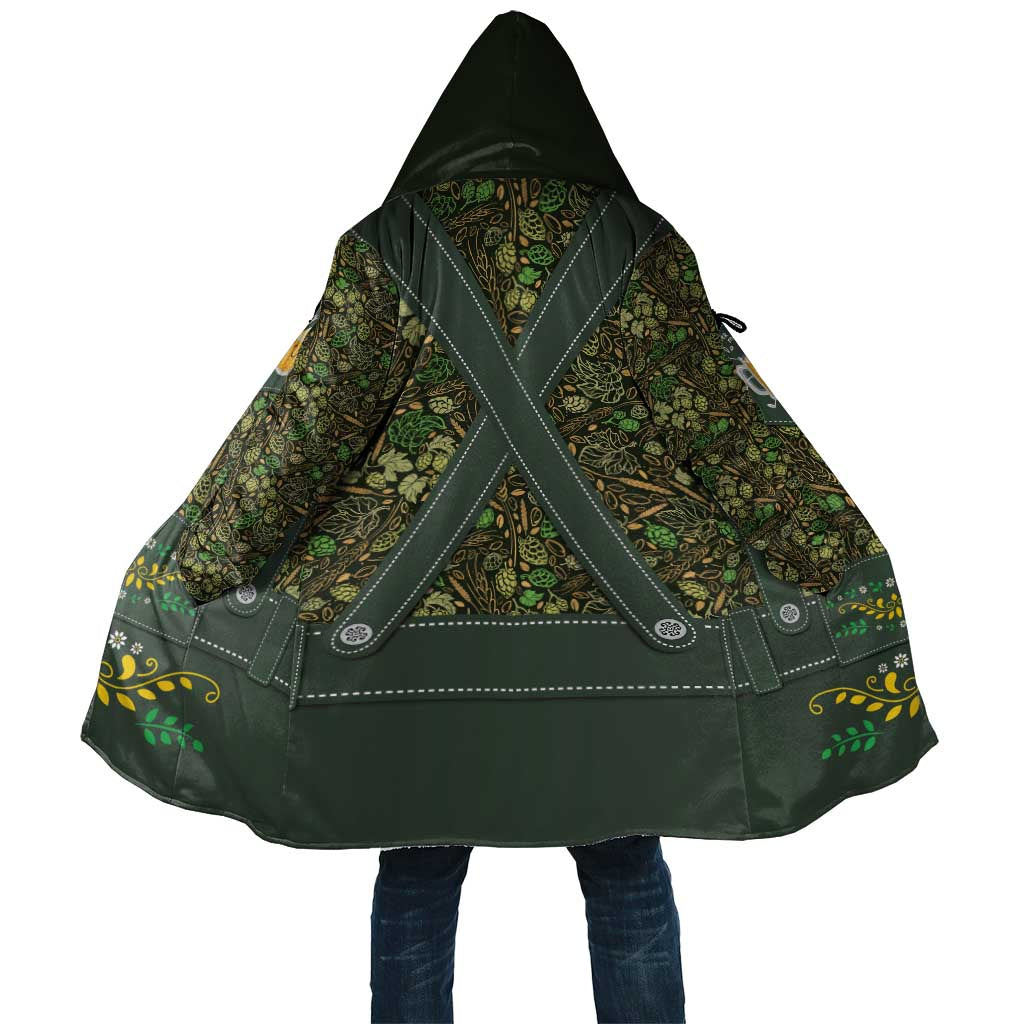 Lederhosen Oktoberfest Cloak Hops And Malt Pattern - Wonder Print Shop