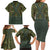 Lederhosen Oktoberfest Family Matching Long Sleeve Bodycon Dress and Hawaiian Shirt Hops And Malt Pattern - Wonder Print Shop
