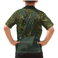 Lederhosen Oktoberfest Family Matching Mermaid Dress and Hawaiian Shirt Hops And Malt Pattern - Wonder Print Shop