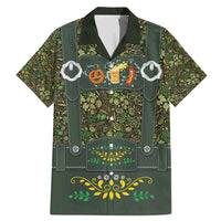 Lederhosen Oktoberfest Family Matching Mermaid Dress and Hawaiian Shirt Hops And Malt Pattern - Wonder Print Shop