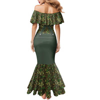 Lederhosen Oktoberfest Family Matching Mermaid Dress and Hawaiian Shirt Hops And Malt Pattern - Wonder Print Shop