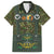 Lederhosen Oktoberfest Family Matching Off The Shoulder Long Sleeve Dress and Hawaiian Shirt Hops And Malt Pattern - Wonder Print Shop