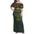 Lederhosen Oktoberfest Family Matching Off Shoulder Maxi Dress and Hawaiian Shirt Hops And Malt Pattern - Wonder Print Shop
