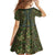 Lederhosen Oktoberfest Family Matching Off Shoulder Short Dress and Hawaiian Shirt Hops And Malt Pattern - Wonder Print Shop