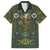 Lederhosen Oktoberfest Family Matching Off Shoulder Short Dress and Hawaiian Shirt Hops And Malt Pattern - Wonder Print Shop