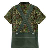 Lederhosen Oktoberfest Family Matching Puletasi and Hawaiian Shirt Hops And Malt Pattern - Wonder Print Shop