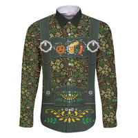 Lederhosen Oktoberfest Family Matching Puletasi and Hawaiian Shirt Hops And Malt Pattern - Wonder Print Shop