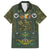 Lederhosen Oktoberfest Family Matching Short Sleeve Bodycon Dress and Hawaiian Shirt Hops And Malt Pattern - Wonder Print Shop