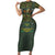 Lederhosen Oktoberfest Family Matching Short Sleeve Bodycon Dress and Hawaiian Shirt Hops And Malt Pattern - Wonder Print Shop
