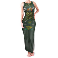 Lederhosen Oktoberfest Family Matching Tank Maxi Dress and Hawaiian Shirt Hops And Malt Pattern - Wonder Print Shop