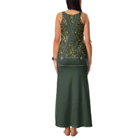 Lederhosen Oktoberfest Family Matching Tank Maxi Dress and Hawaiian Shirt Hops And Malt Pattern - Wonder Print Shop