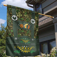 Lederhosen Oktoberfest Garden Flag Hops And Malt Pattern - Wonder Print Shop