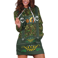 Lederhosen Oktoberfest Hoodie Dress Hops And Malt Pattern - Wonder Print Shop