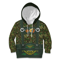 Lederhosen Oktoberfest Kid Hoodie Hops And Malt Pattern - Wonder Print Shop