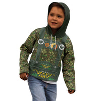 Lederhosen Oktoberfest Kid Hoodie Hops And Malt Pattern - Wonder Print Shop