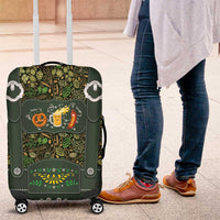 Lederhosen Oktoberfest Luggage Cover Hops And Malt Pattern - Wonder Print Shop