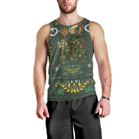 Lederhosen Oktoberfest Men Tank Top Hops And Malt Pattern - Wonder Print Shop
