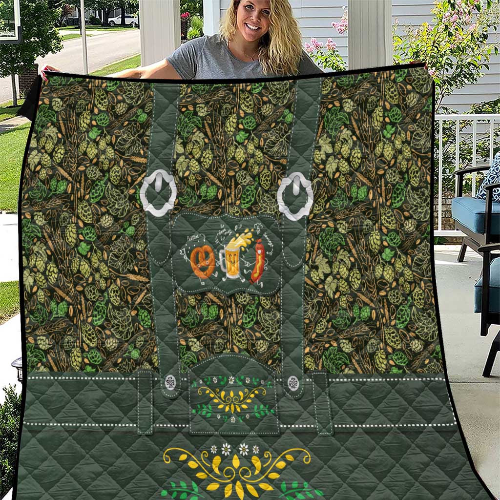Lederhosen Oktoberfest Quilt Hops And Malt Pattern - Wonder Print Shop