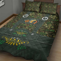 Lederhosen Oktoberfest Quilt Bed Set Hops And Malt Pattern - Wonder Print Shop