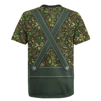 Lederhosen Oktoberfest Rugby Jersey Hops And Malt Pattern - Wonder Print Shop