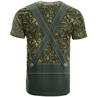 Lederhosen Oktoberfest T Shirt Hops And Malt Pattern - Wonder Print Shop