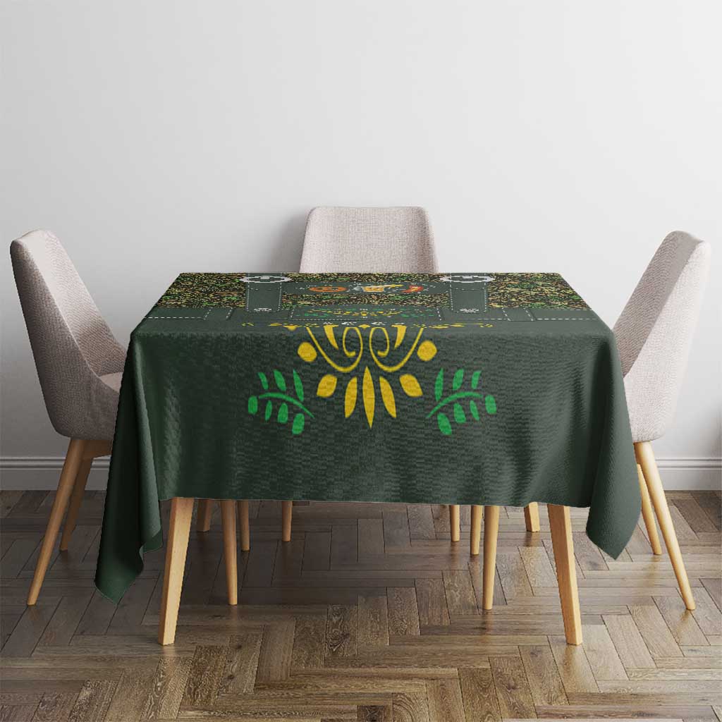 Lederhosen Oktoberfest Tablecloth Hops And Malt Pattern - Wonder Print Shop