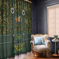 Lederhosen Oktoberfest Window Curtain Hops And Malt Pattern - Wonder Print Shop