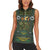 Lederhosen Oktoberfest Women Sleeveless Polo Shirt Hops And Malt Pattern - Wonder Print Shop