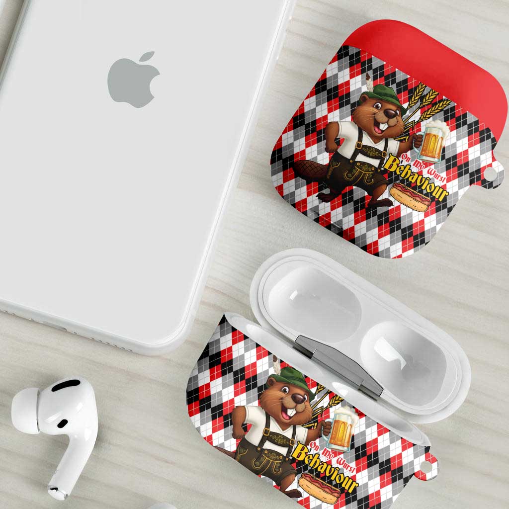 Oktoberfest Beaver AirPods Case On My Wurst Behaviour - Wonder Print Shop