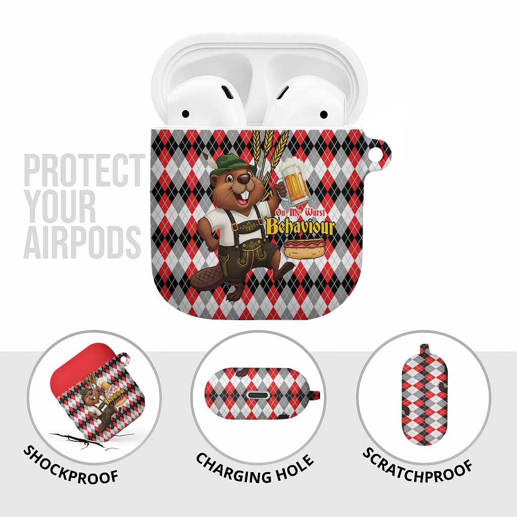 Oktoberfest Beaver AirPods Case On My Wurst Behaviour - Wonder Print Shop