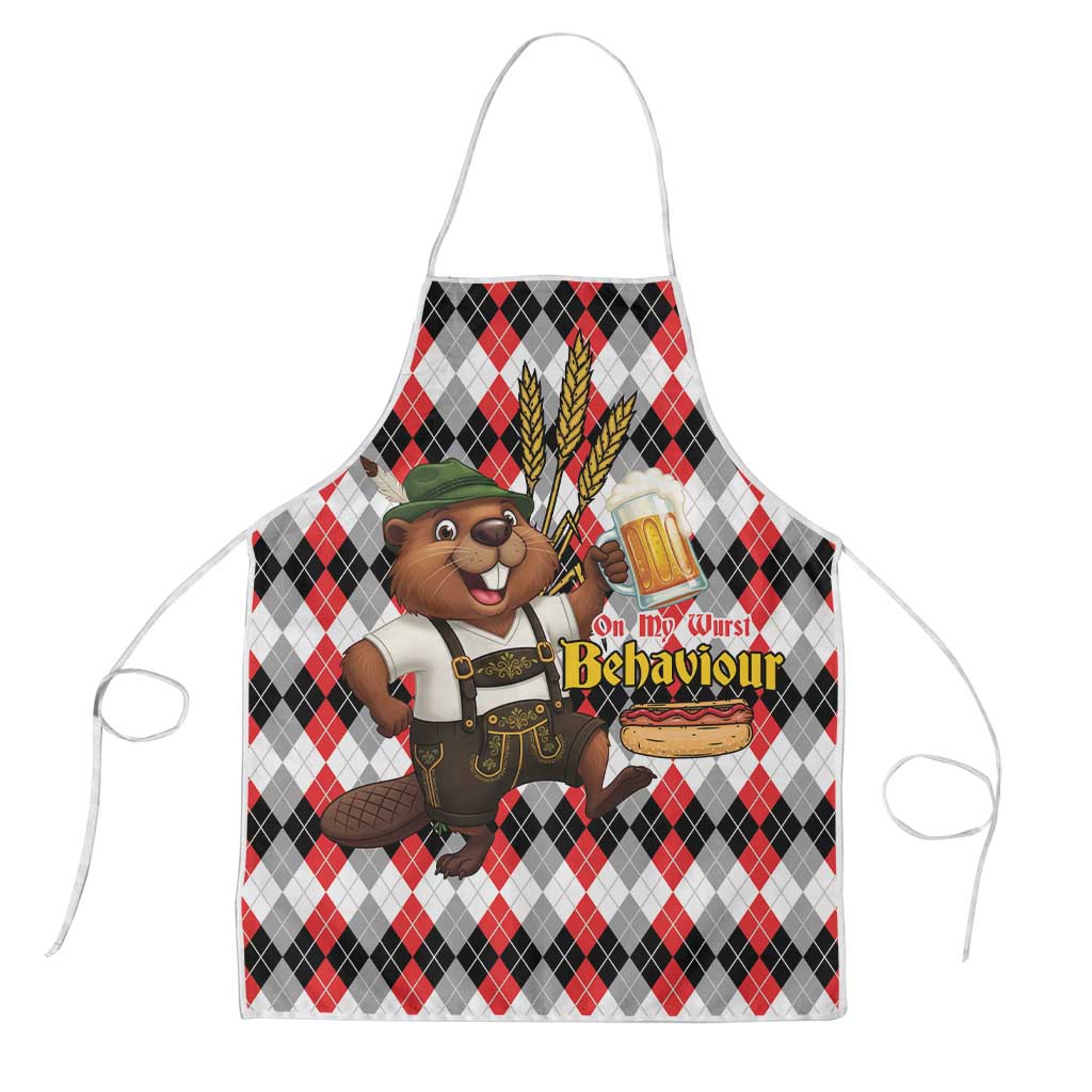 Oktoberfest Beaver Apron On My Wurst Behaviour - Wonder Print Shop
