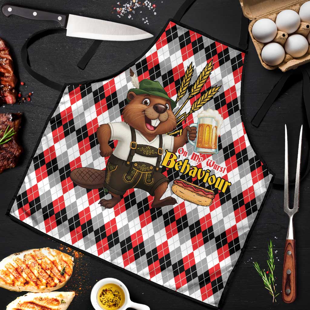 Oktoberfest Beaver Apron On My Wurst Behaviour - Wonder Print Shop