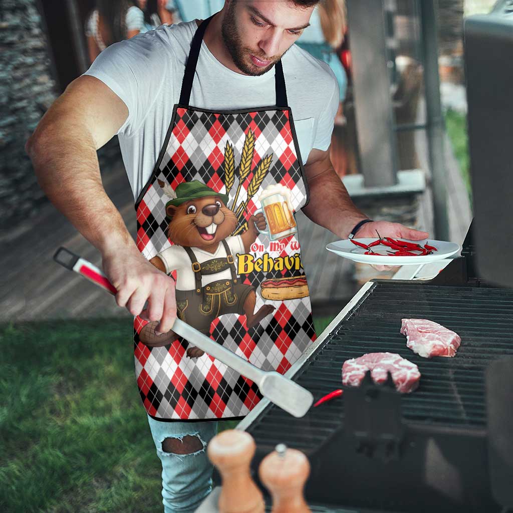 Oktoberfest Beaver Apron On My Wurst Behaviour - Wonder Print Shop