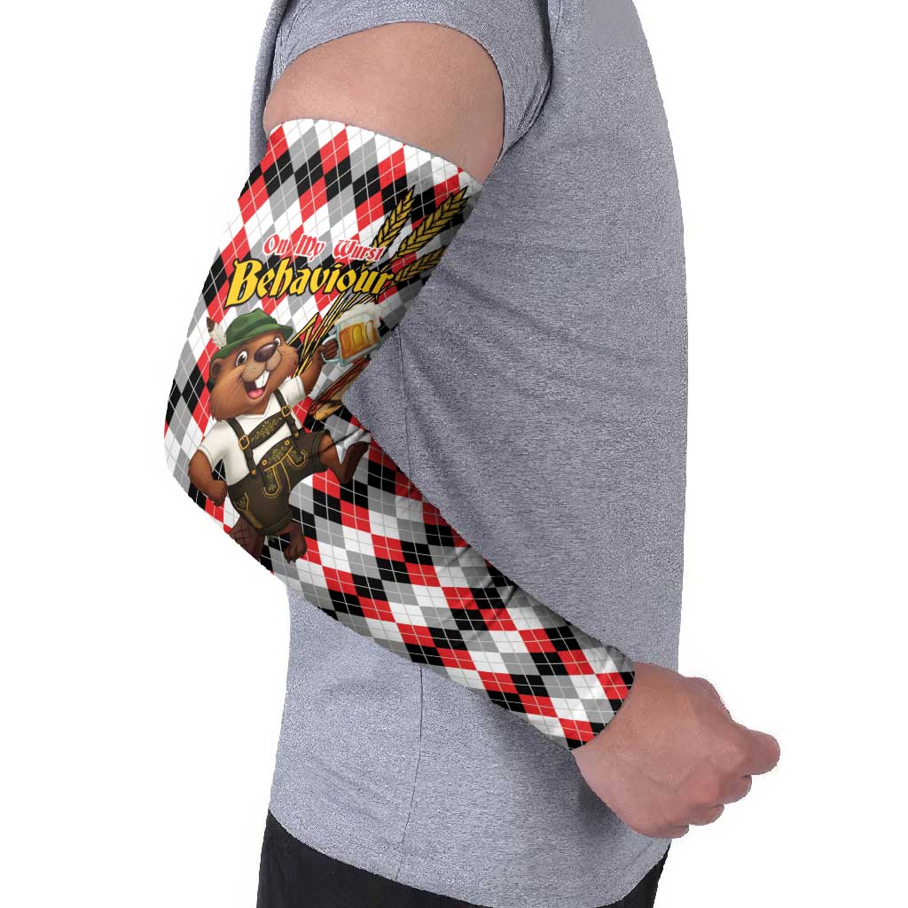 Oktoberfest Beaver Arm Sleeves On My Wurst Behaviour - Wonder Print Shop