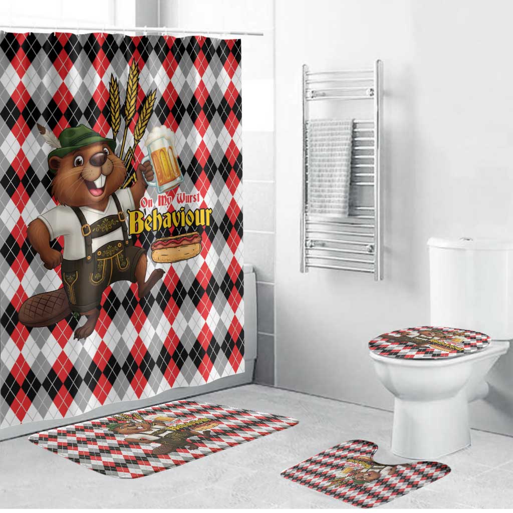 Oktoberfest Beaver Bathroom Set On My Wurst Behaviour - Wonder Print Shop