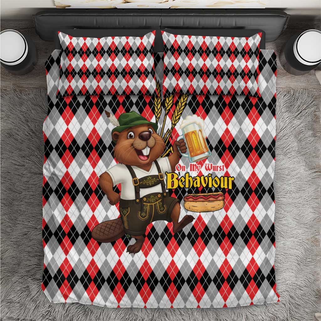 Oktoberfest Beaver Bedding Set On My Wurst Behaviour - Wonder Print Shop
