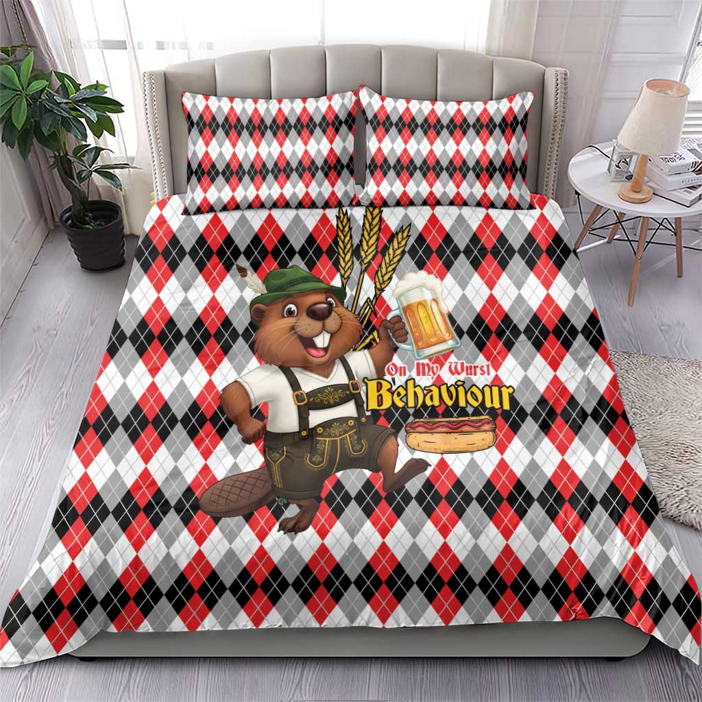 Oktoberfest Beaver Bedding Set On My Wurst Behaviour - Wonder Print Shop